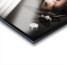 elegant woman wearing black vintage fashion Acrylic print