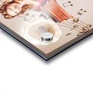 Pin-up at the disco. Vintage woman with gramophone Acrylic print