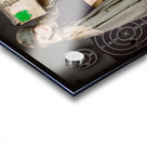 Army pinup girl at rifle range. Bullet proof Acrylic print