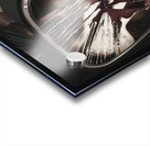 Woman with broken mirror and shattered reflection Acrylic print