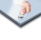 Retro housewife doing television aerobic exercise Acrylic print