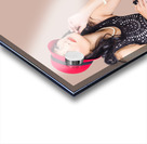 Woman on retro TV. Fifties broadcast Acrylic print