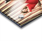 Happy pin up lady. Retro music and entertainment Acrylic print