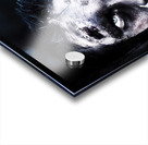 Head of a scary zombie peeking from behind tree Acrylic print