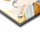 Beautiful smiling skater woman. City skateboarding Acrylic print