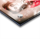 Scary horror voodoo girl with skeleton make-up Acrylic print