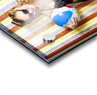 Vintage Beach Babe On Retro Background Acrylic print