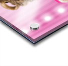 Funny hairdresser with cute hairdo. Pin up haircut Acrylic print