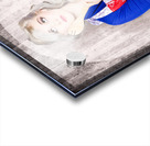 Young pinup housewife thinking what to cook Acrylic print