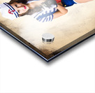 Pin up girl with curly hair and stylish make-up Acrylic print