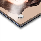 Pinup vintage woman chatting on shoe phone Acrylic print