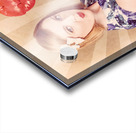 Retro pinup boxing girl fist pumping glove hand  Acrylic print