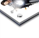 Woman Riding Motorbike At Speed Acrylic print