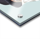 Woman rolling rich with US money Acrylic print