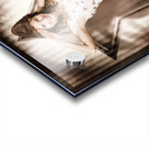 1940s aviation pinup girl wearing military fashion Acrylic print