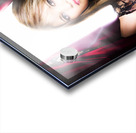 Female performer behind the stage curtain light Acrylic print