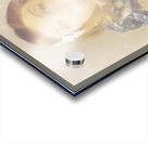 Vintage cookery girl baking with pinch of flour Acrylic print