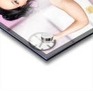 Funny cleaning pinup woman with clean strength Acrylic print