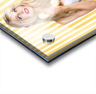 Female model with phone in classic retro fashion Acrylic print