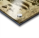 Goggles pouch and model biplane on map Acrylic print