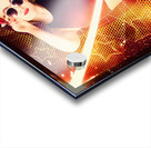 Clubbing trance girl dancing around 70s disco Acrylic print