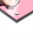 Funny pinup girl with ice cream in isolated studio Acrylic print