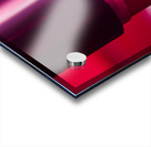 Pink lipstick pressed on surface Acrylic print