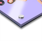 Pin-up woman balancing sound with record music Acrylic print