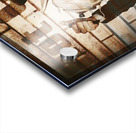 Old fashioned gent cheering to hot coffee Acrylic print