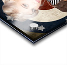 Military pin up woman taking airplane pilot oath Acrylic print