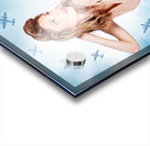 Classic pinup portrait. Female beauty on war bomb Acrylic print