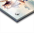 Ocean holiday pinup girl on cruise ship deck Acrylic print