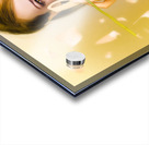 Young beautiful woman expressing feelings of love Acrylic print