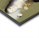 Funky pinup girl handing over a vintage telephone Acrylic print