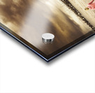 Woman walking dog on stormy beach Acrylic print