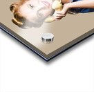 Woman with retro telephone Acrylic print