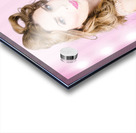 Beautiful brunette girl with 50s pinup hairstyle Acrylic print