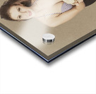 Vintage young pin up woman with phone. Contact us Acrylic print