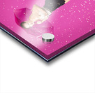 Smiling female model dancing in falling rain Acrylic print