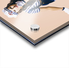 Retro pinup girl blowing travelling departure kiss Acrylic print