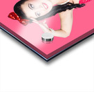 Beautiful young 80s skater girl isolated Acrylic print