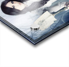 Spooky witch gravedigger with spade in graveyard Acrylic print