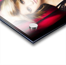 Red curtain theatre performance under spotlight Acrylic print