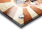 Airplane pilot saluting on grunge background Acrylic print