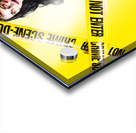 Dead zombie wrapped in tape at crime scene Acrylic print