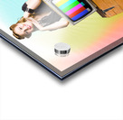 Technology Smart Pinup Woman On Retro Color TV Acrylic print