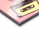 Old tape on pink background Acrylic print