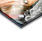 Unhappy Woman Smoking Cigarette Acrylic print