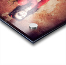 Tired human wind-up doll with sugar skull make up Acrylic print