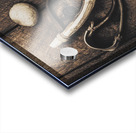 Vintage toy slingshot on wooden cubby house floor Acrylic print